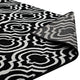 Black and White Frame Transitional Moroccan Trellis 5x8 Area Rug