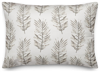 White Fern Pattern 14x20 Indoor/Outdoor Pillow