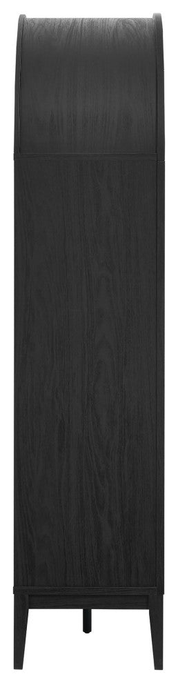 Nolan 74" Tall Wide Arched Storage Display Cabinet Bookshelf