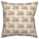 Neutral Turkey Pattern 2 18"x18" Spun Poly Pillow