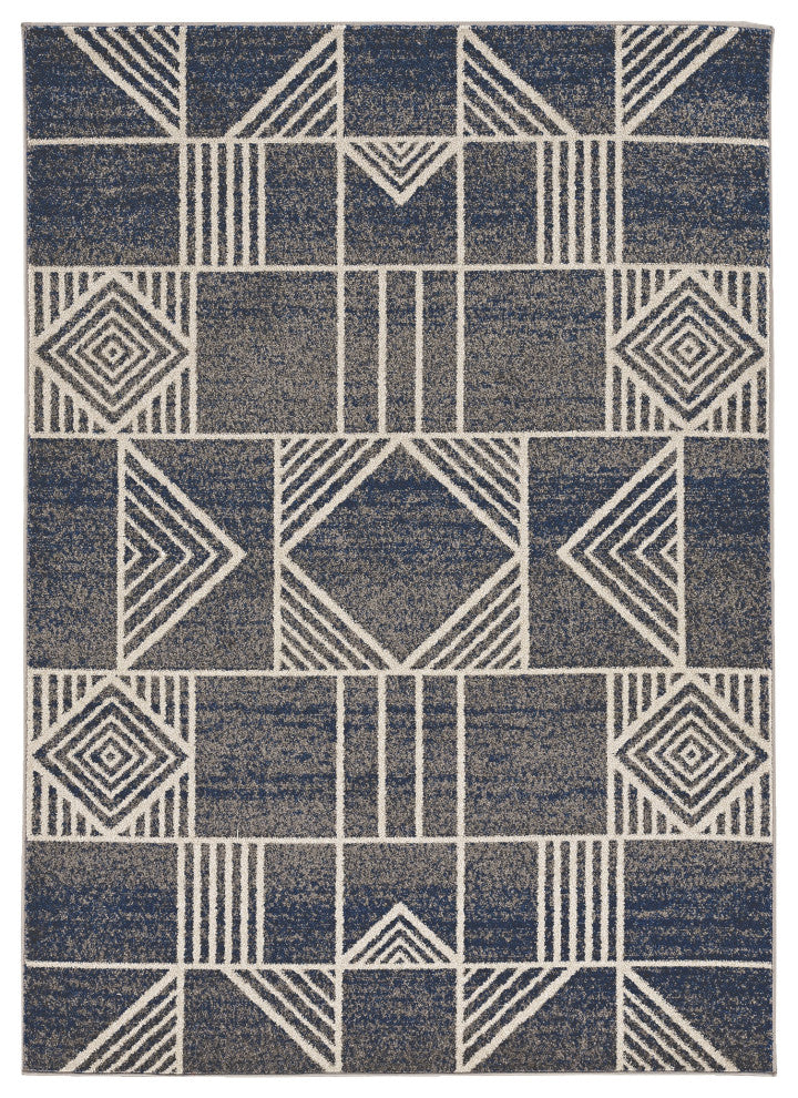 Lucia Blue Dimensions Indoor/Outdoor Accent Rug, 5'3" X 7'7"
