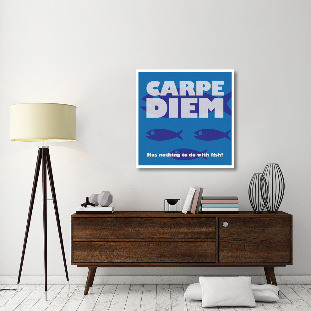 "Morning Sentiments - Carpe" Digital Paper Print by BG.Studio, 38"x38"