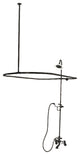 CCK118XPX-P Clawfoot Tub Faucet Package with Shower Enclosure, Oil Rubbed Bronze