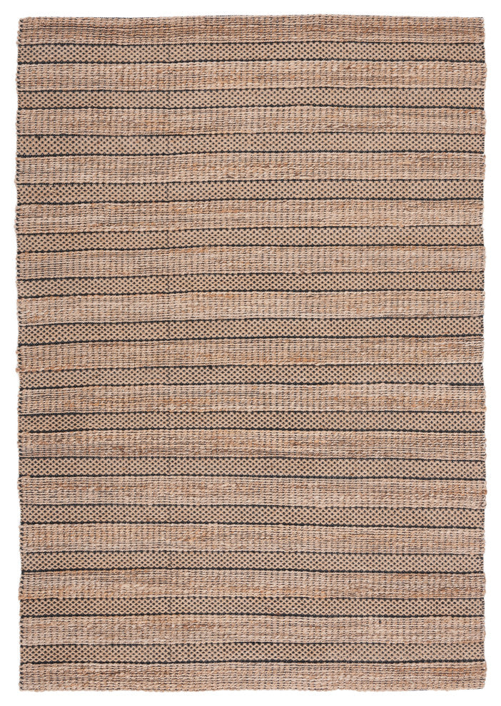 Safavieh Natural Fiber Collection NFB654Z Rug, Black/Natural, 3' x 5'