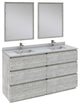 Fresca Formosa Modern 60" Ash Freestanding Double Sink Vanity, Faucet Fft9161bn