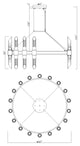 Croissant 36 Light Chandelier With Satin Gold Finish