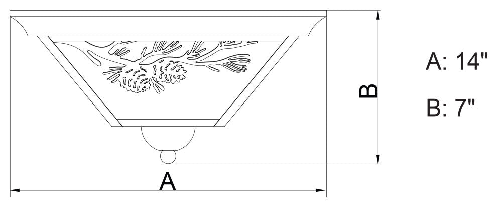 Douglas 14" Outdoor Flush Mount Warm Bronze