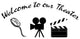 Home Movie Theater Decor Wall Decal Welcome to Our Theater Wall Art
