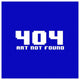 "Virtual Messages in the Real World - 404 Square Blue" Paper Art, 32"x32"