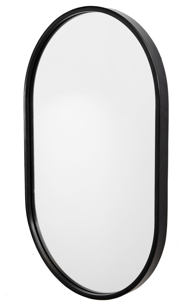 Uttermost Varina Minimalist Black Oval Mirror
