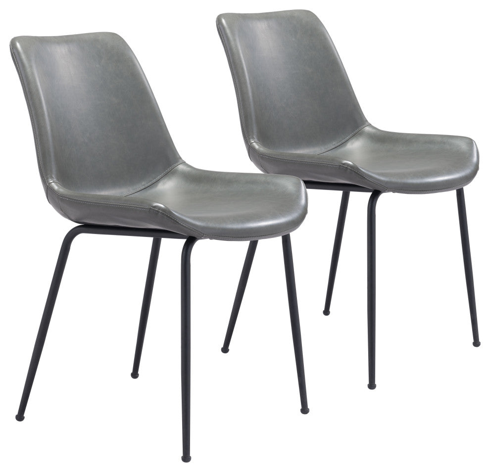 Byron Dining Chair, Set of 2 Gray
