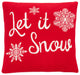 Safavieh Snowfall Pillow, Red, 20"x20"