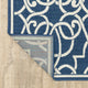 Madelina Lattice Scrollwork Navy Indoor or Outdoor Rug, 3'7"x5'6"