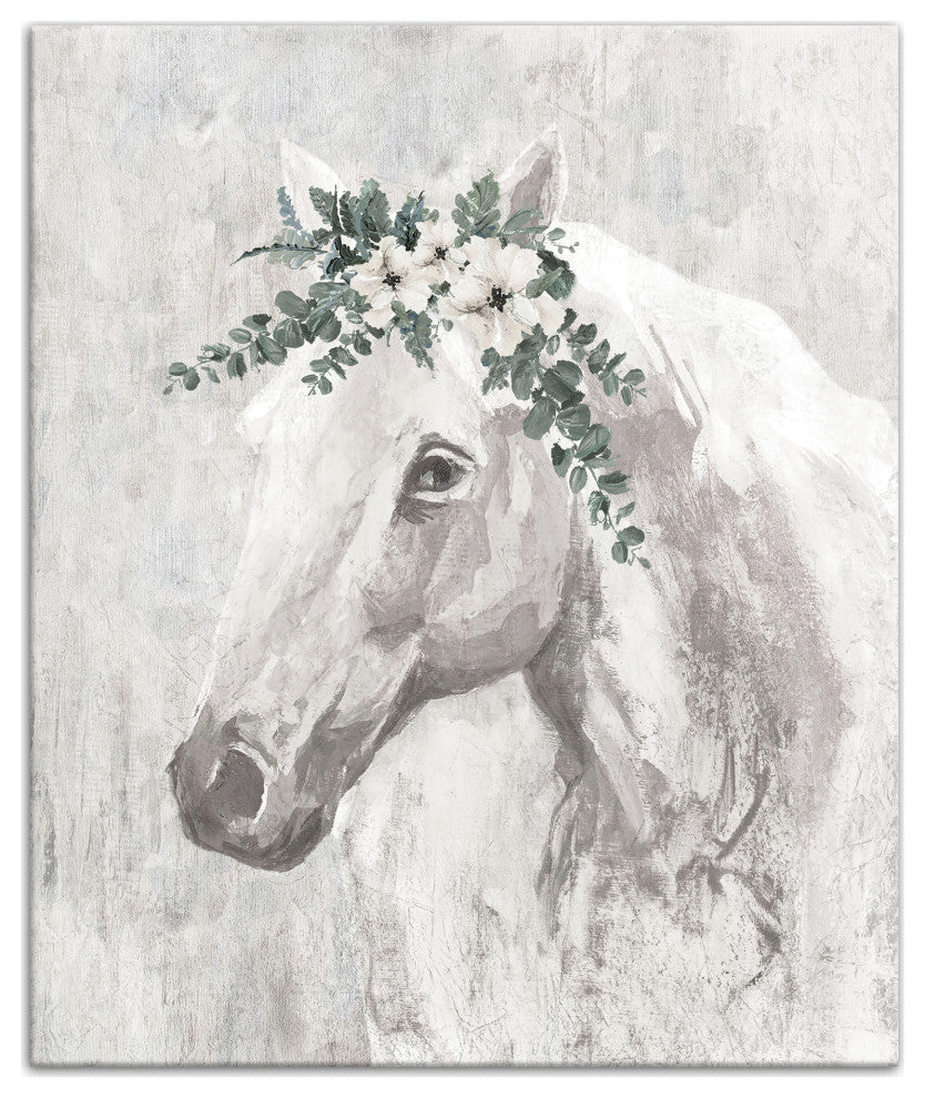 Horse With Greens 20 x 24 Canvas Wall Art