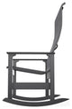 Leeward Sling Outdoor Supreme Rocker, Augustine Pewter/Black