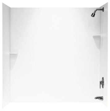 Swan 30x60x72 Solid Surface Bathtub Wall Kit, Ice