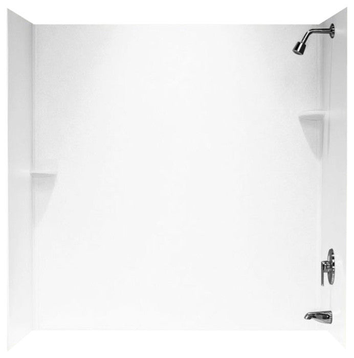 Swan 30x60x72 Solid Surface Bathtub Wall Kit, Ice