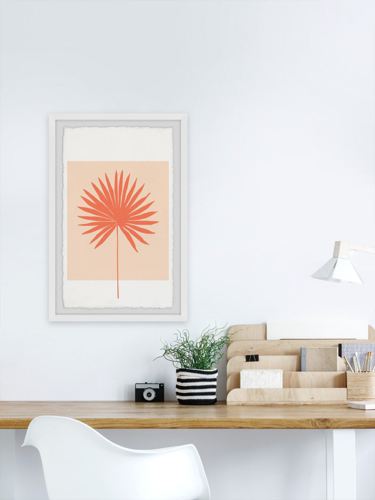 "Tropical Palm Leaf" Framed Painting Print, 20x30