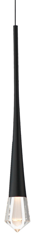 ET2 E24221-122 Pierce 6"W LED Crystal Mini Pendant - Black