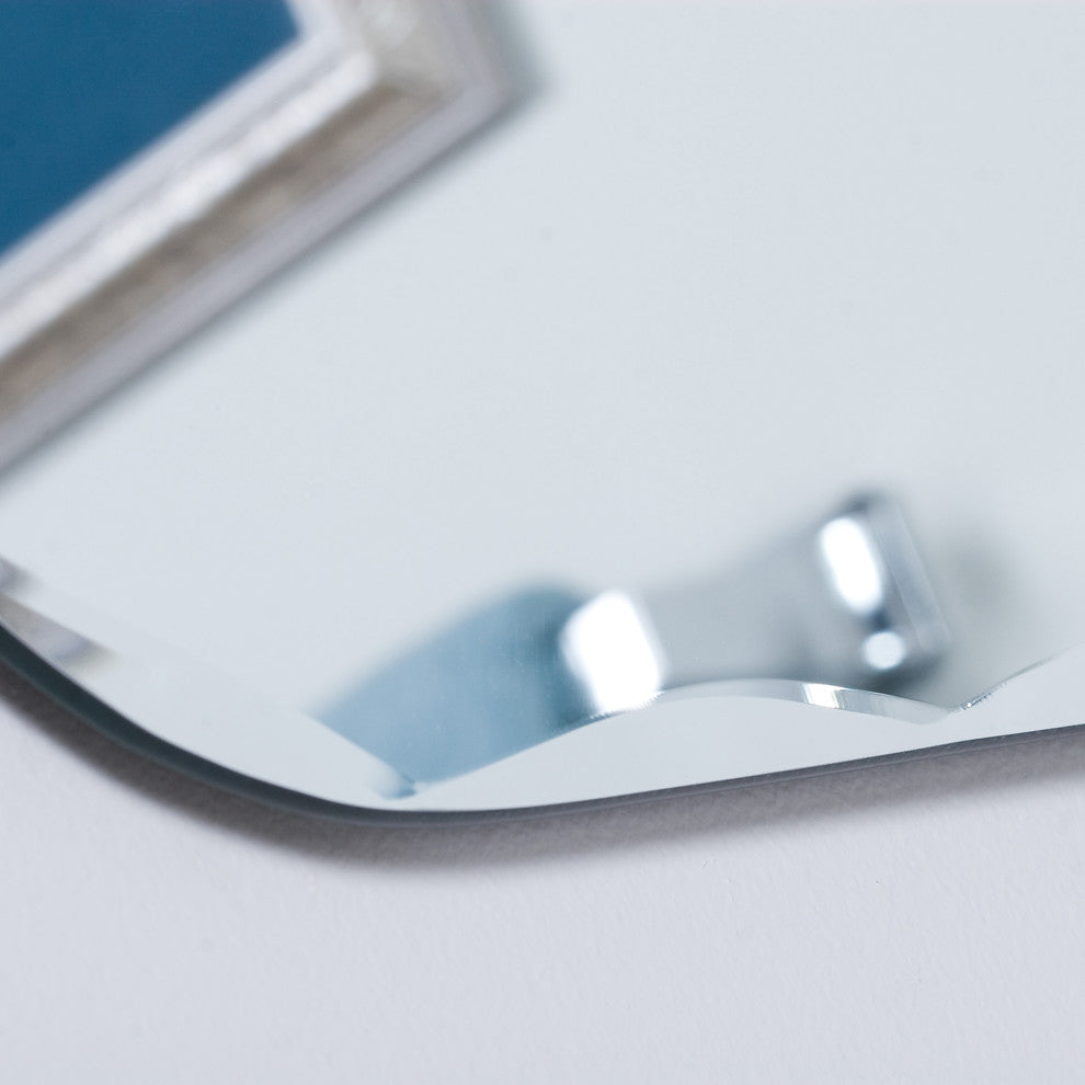 Frameless Oval Beveled Mirror