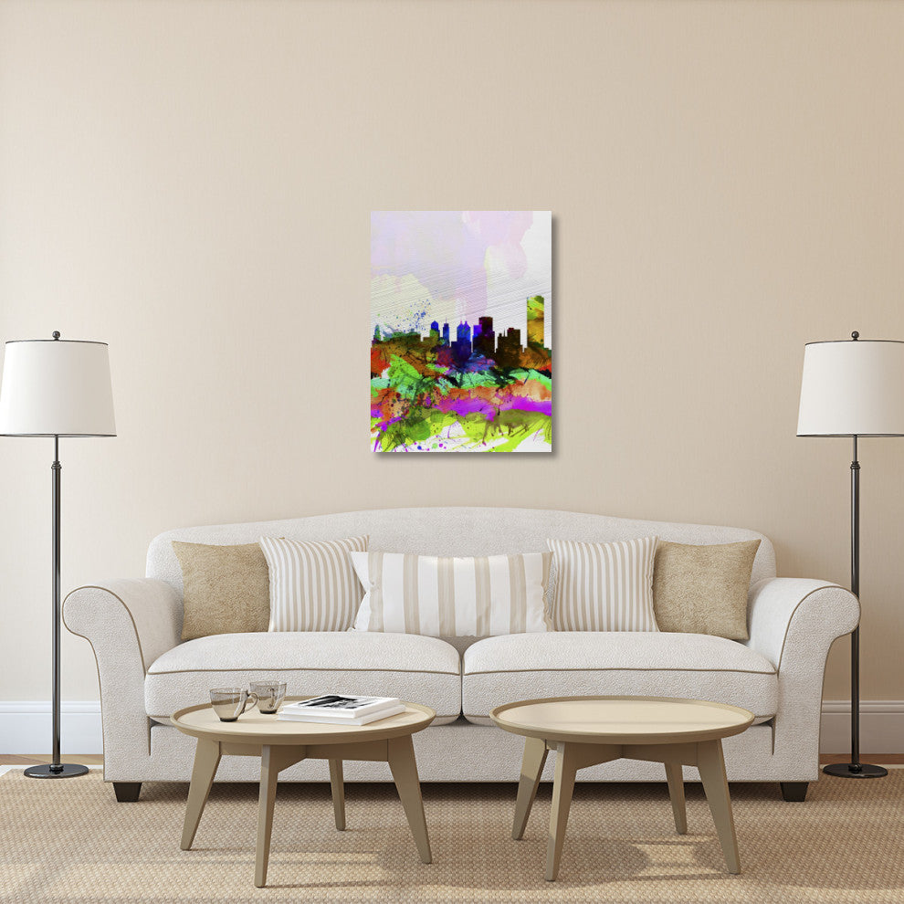 "Buffalo Watercolor Skyline" Fine Art Print