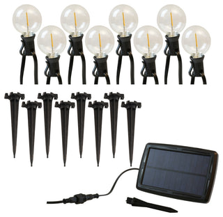 Solar Powered LED String, Pathway Lights, White