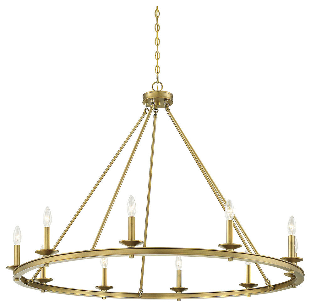 Middleton 10-Light Chandelier, Warm Brass