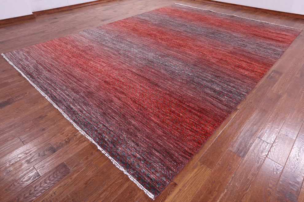 10' 1" X 14' 1" Savannah Grass Hand Knotted Wool Rug - Q13179