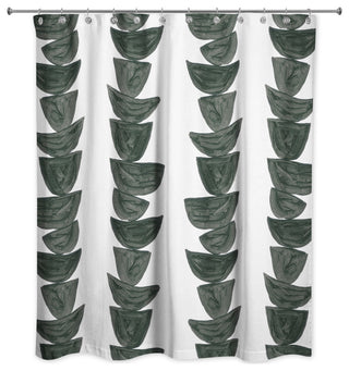 Monochromatic Stacked Bowls 71"x74" Shower Curtain