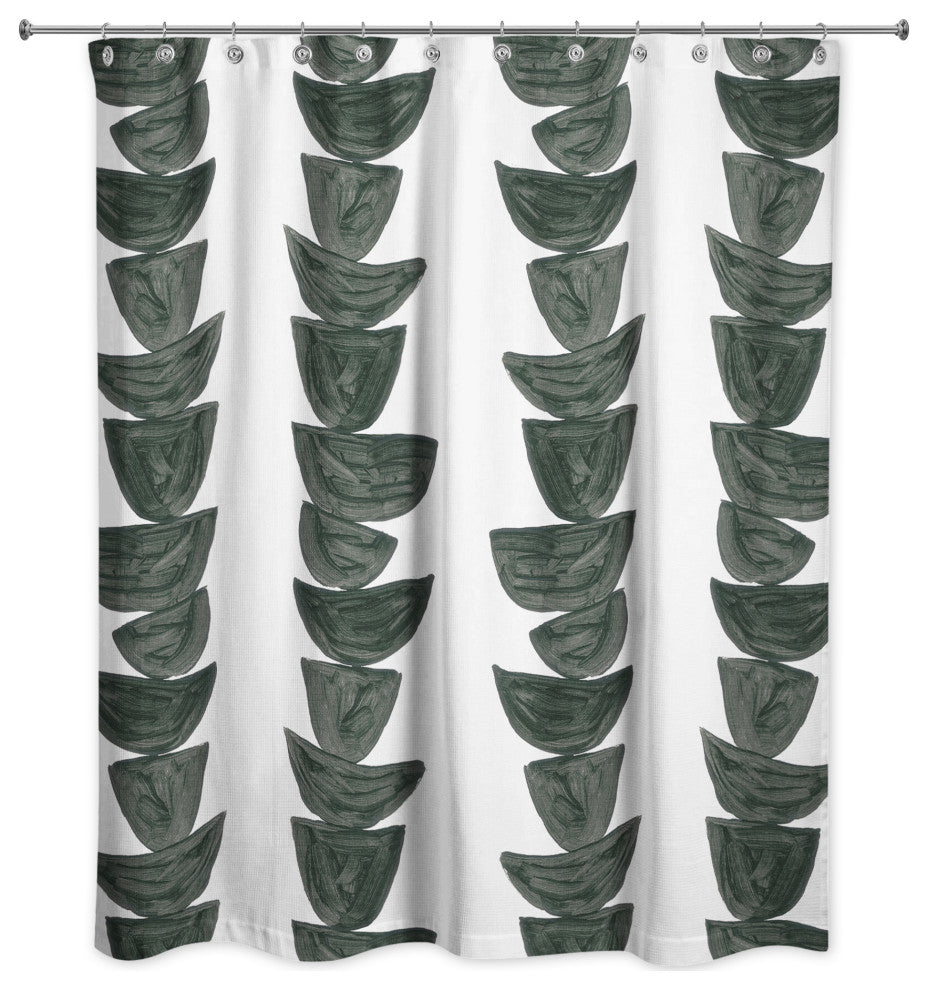 Monochromatic Stacked Bowls 71"x74" Shower Curtain