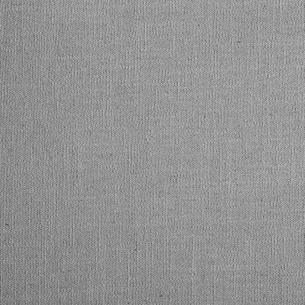Lucia Beige Linen Textured Fabric Full Bed, Gray, Queen, Black Finish