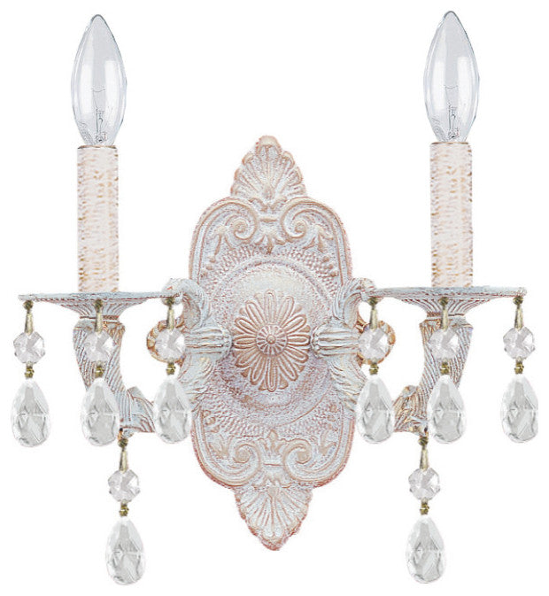 Crystorama Lighting Group 5022-CL-MWP Paris Market 2 Light 10" - Antique White