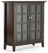 Acadian Solid Wood 39" Rustic Medium Storage Cabinet, Brown