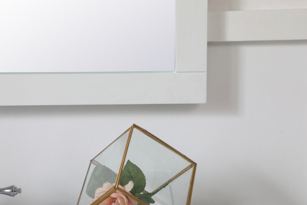 Anderson Rectangle Vanity Mirror 30", White