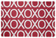 Hugs and Kisses Valentines Chenille Rug, Brick, 2'x3'