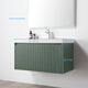 Floating Bathroom Vanity with Sink, Wall Mounted Vanity, Green, 36" W/ Sink