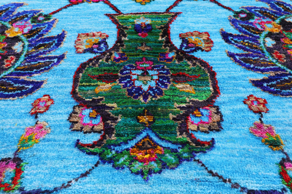Persian Wool & Silk Handmade Rug 6' 2" X 9' 1" - Q13494
