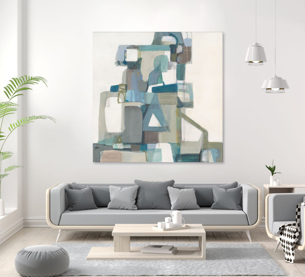 Modern Pyramid - 72 x 72 by Terri Burris