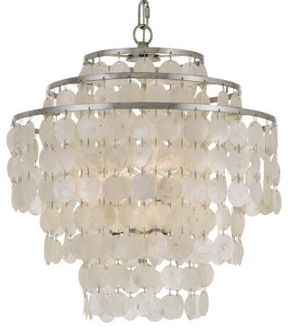 Brielle 4 Light Antique Silver Chandelier