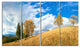 Mountain Autumn Panorama, Landscape Canvas Art Print, 48"x28", 4 Panels