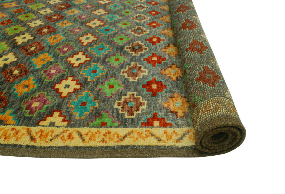 Balochi Fredric Gray/Rust Rug, 4'10x8'0