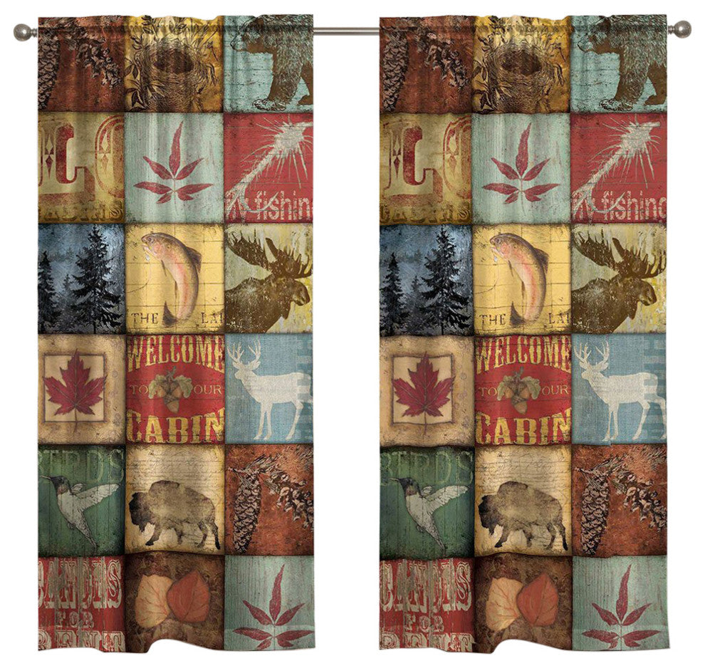 Lodge Patch Window Curtain Single
