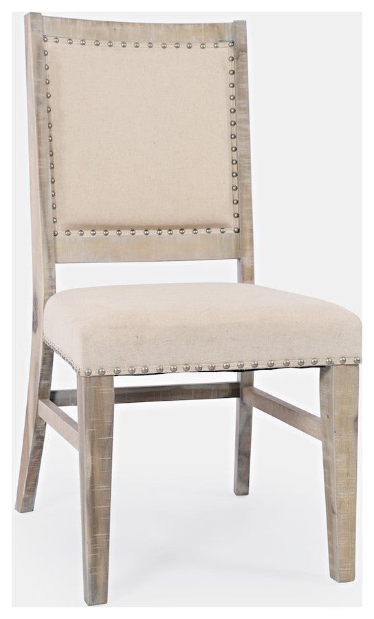 Fairview Transitional Solid Wood Upholstered Side Chair (Set of 2)