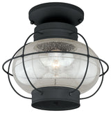Chatham 13" Outdoor Semi-Flush Mount Textured Black
