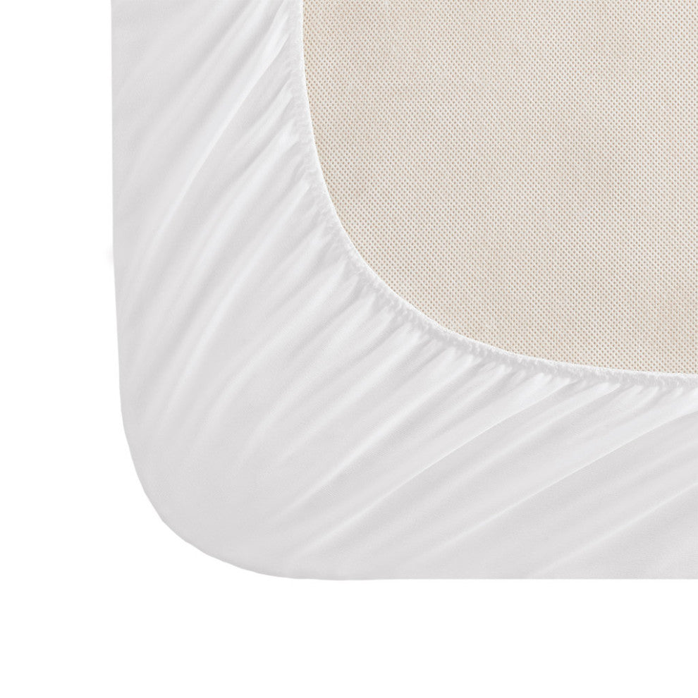 Serta Waterproof Heated Mattress Pad, White