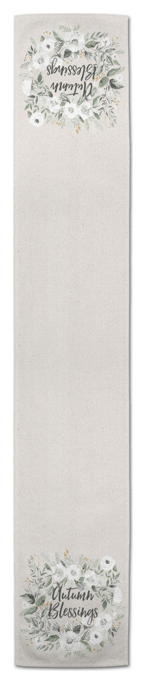 Wreath Blessings 16x72 Poly Twill Table Runner