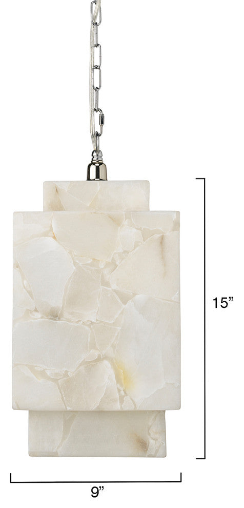 Borealis Alabaster Cube 1-Light Pendant