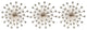 Set of 3 Pearl Starbursts Wall Decor