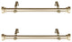 1" dia. Side Curtain Rod 12-20" Long, Set of 2, Light Gold