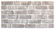 Faux Brick 3D Wall Panels, White Gray, Set of 10, Covers 53 sq ft